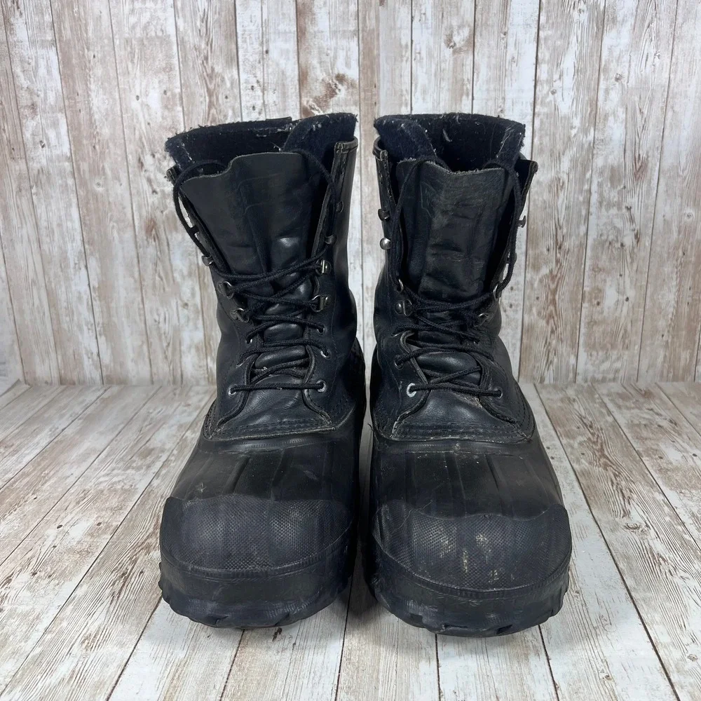 LaCrosse Iceman Black Leather Winter Duck Boots Waterproof Snow Work Boots‎ 7